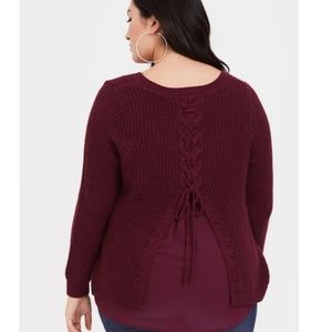Torrid braided back knit sweater!